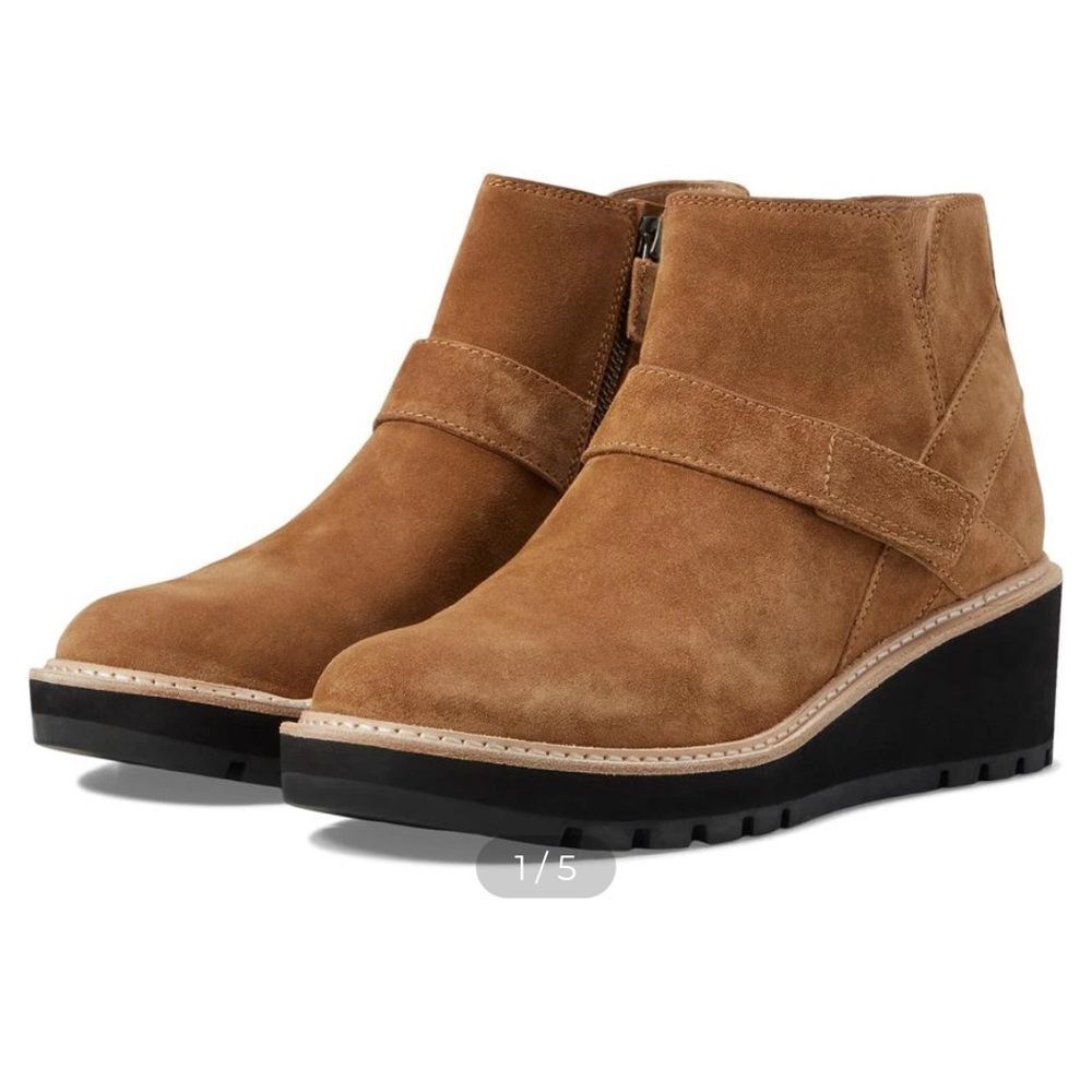 New Eileen Fisher Cargo Ankle Boots Suede Size 8.5